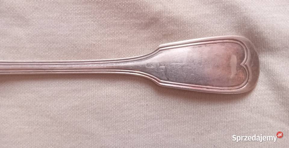 Komplet 6 platerowanych łyżek stołowych Gustaw Antyki wielkopolskie Koźminek