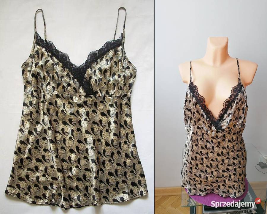 ELEGANCKI SATYNOWY ZŁOTY TOP GEORGE RUK 18EUR 46 żółty/złoty Łódź