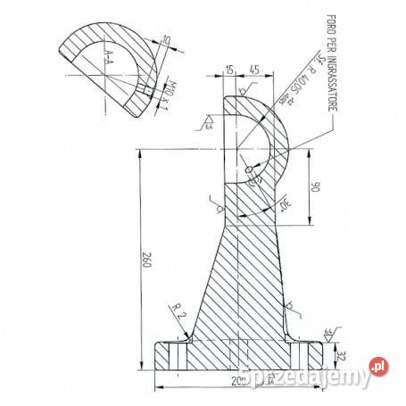 Ucho zaczepu Kula K80 Chochla MOCNE 145x145mm Ząbkowice Śląskie
