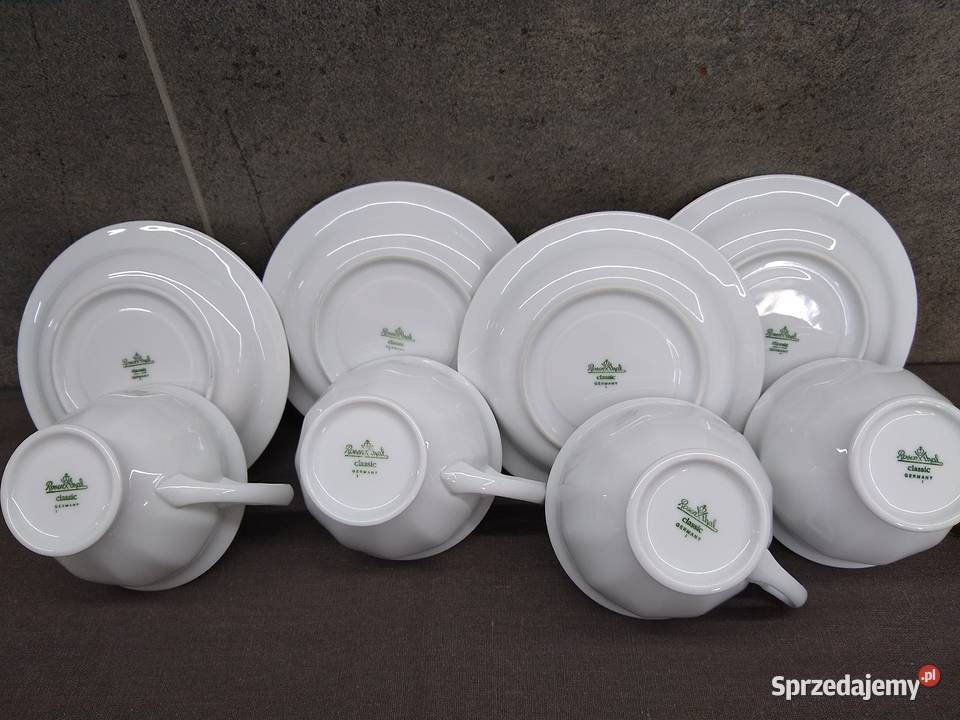 Filiżanka spodek Rosenthal Biała Maria Classic Porcelana i szkło wielkopolskie Kalisz