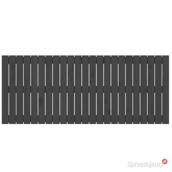 Wezgłowie łóżka szare 147x3x60 lite drewno Warszawa