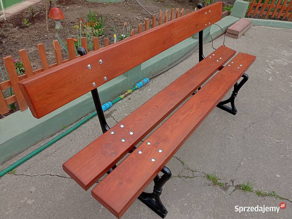 Ławka ogrodowa parkowa nao odlewach żeliwnych Ławy i ławki Chrzanów