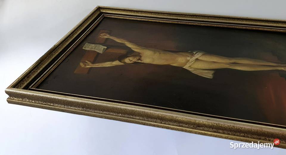 Obraz Jezus Chrystus Ukrzyżowany XIXw 015 mazowieckie Warszawa