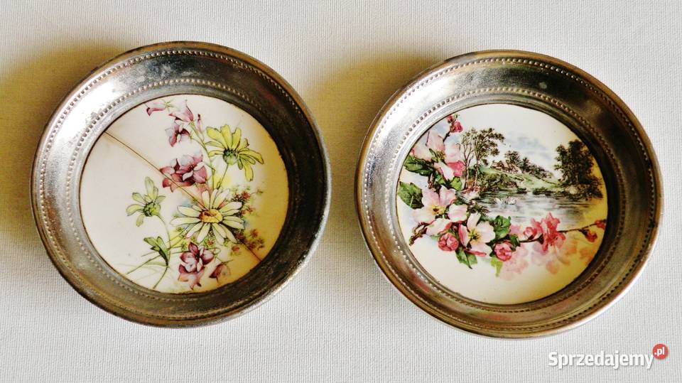 6 spodków porcelanometalowych pod szklanki Pozostałe Bydgoszcz