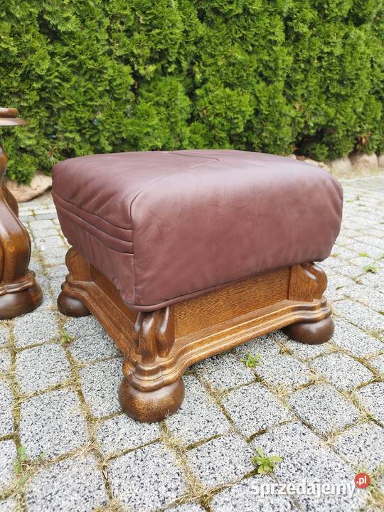 Ława dwie pufy nowa skóra Dom i Ogród Korytów