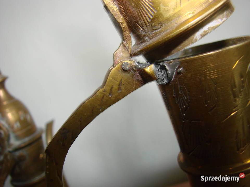 mosiężny orientalny czajnik indyjski Pruszcz Gdański