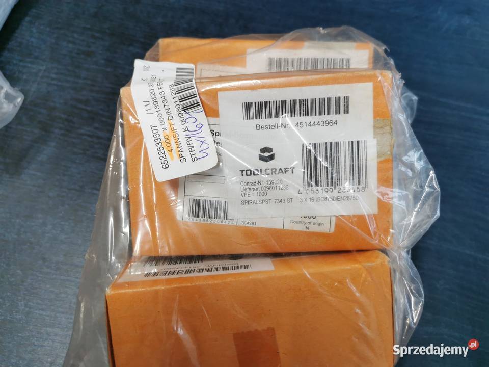 Spiralne kołki sprężyste TOOLCRAFT Pozostałe dolnośląskie Wrocław