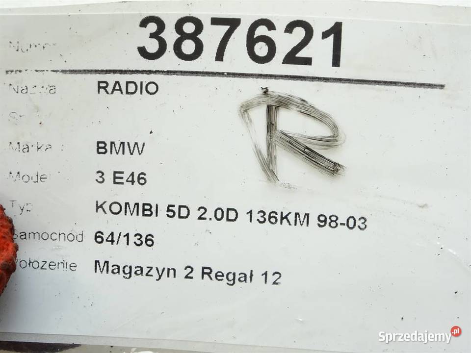 RADIO BMW BUISNESS BMW E46 9705 ODTWARZACZ podkarpackie