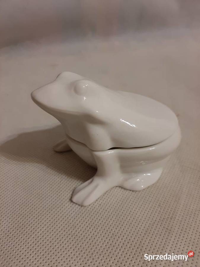 Śliczna figurka porcelanowapuzderko żabka Inowrocław