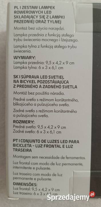 GO ACTIVE zestaw lampek rowerowych LED NOWE Rowery i akcesoria warmińsko-mazurskie Ełk sprzedam