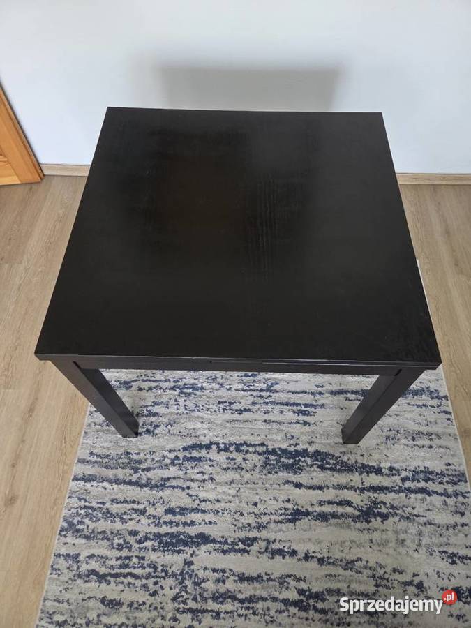 Czarny stół drewniany rozkładany 90x901685x90 Wrocław