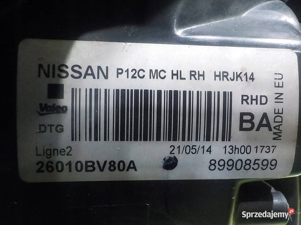 NISSAN JUKE F15 I LIFT 14r 5D lampa prawa przod Suków