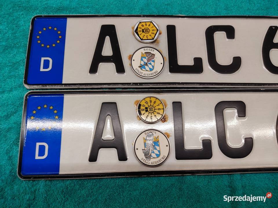 Tablica rejestracyjna Niemcy 2 sztuki ALC686 Głuchołazy