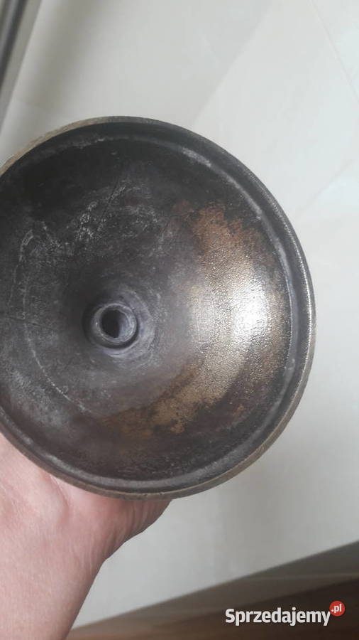 Mosiężny patynowany świecznik stylizowany 2 Radom