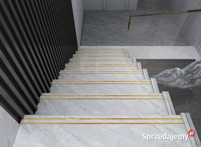 Schody z kamienia ZŁOTO ryfle WYSOKI POŁYSK Łask