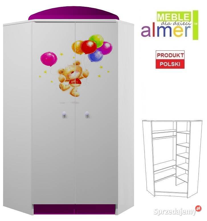 MIŚ 16 N28 szafa narożna dziecięca 95x95 w190 opolskie Brzeg