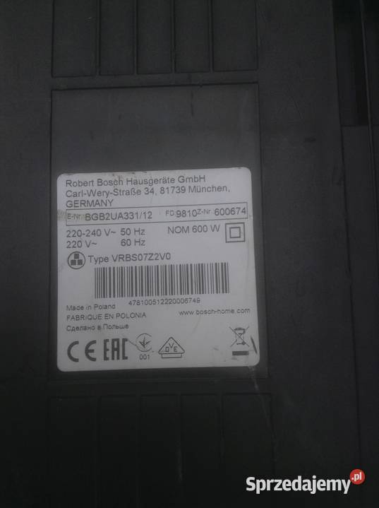 Odkurzacz workowy BOSCH GL20 ProPower 600W Opole