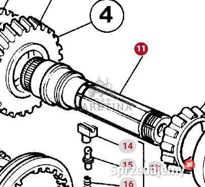Massey Ferguson 3690 Wałek Wał Skrzyni Biegów Jastrzębniki sprzedam