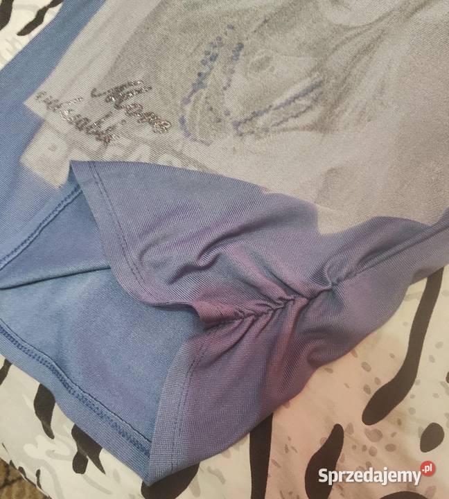 Bluzka niebieska ze zdjęciem 34 rękawa Rozmiar 40(L) mazowieckie Piaseczno