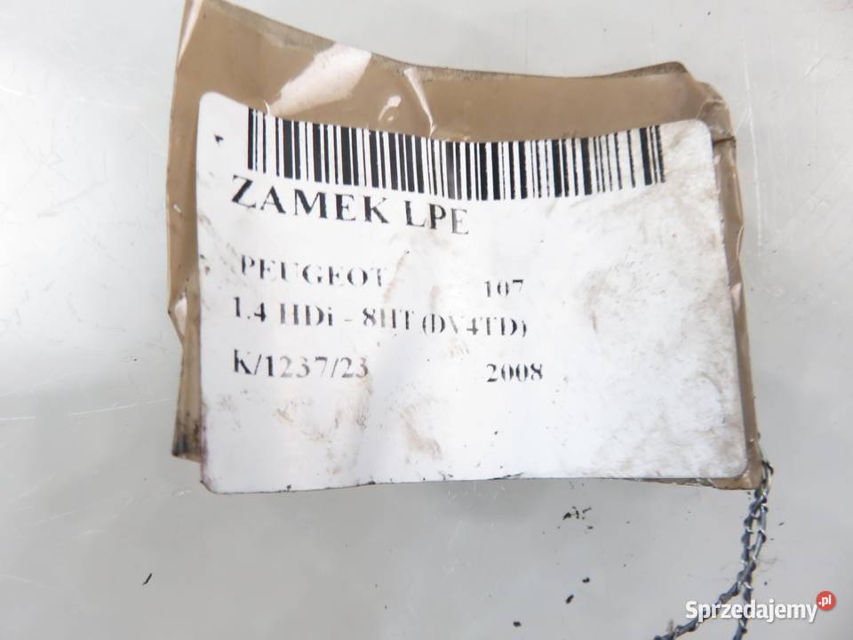 ZAMEK LEWY PRZEDNI PEUGEOT 107 osobowe
