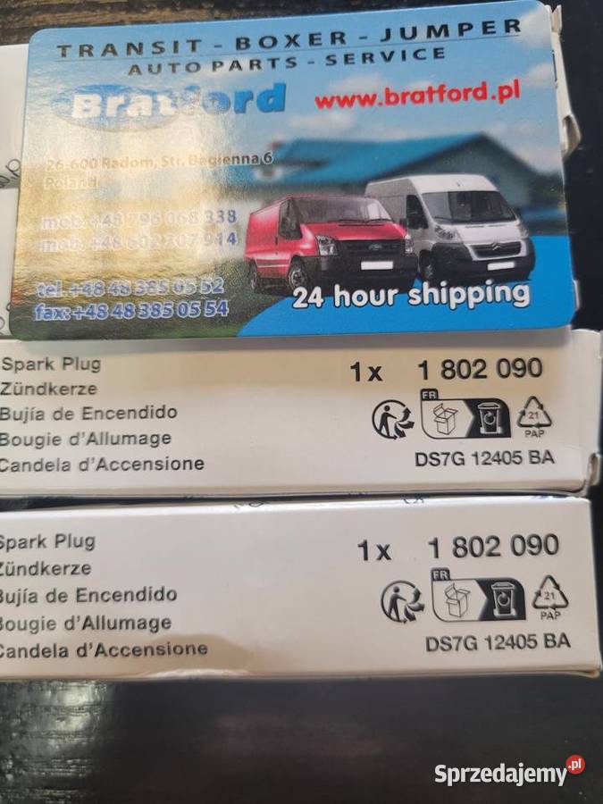 Świeca Ford 1802090 DS7G12405BA BRATFORD RADOM Pozostałe