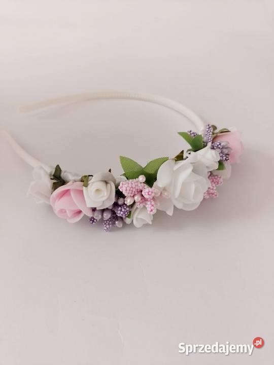 Opaska kwiatowa komunijna na głowę sprzedam