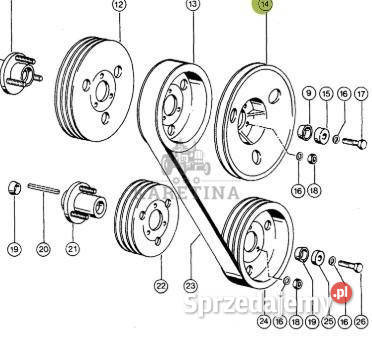 Claas Dominator 96 Koło Pasowe Przekładni Bębna wielkopolskie Jastrzębniki