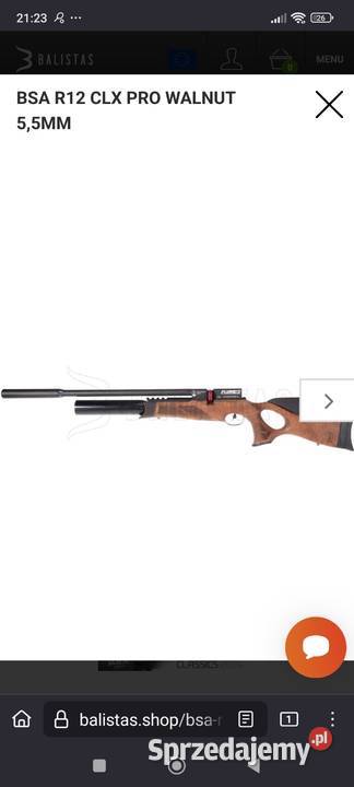 Wiatrówka BSA R12 CLX Pro Walnut 45mm 55 Ruda Śląska sprzedam