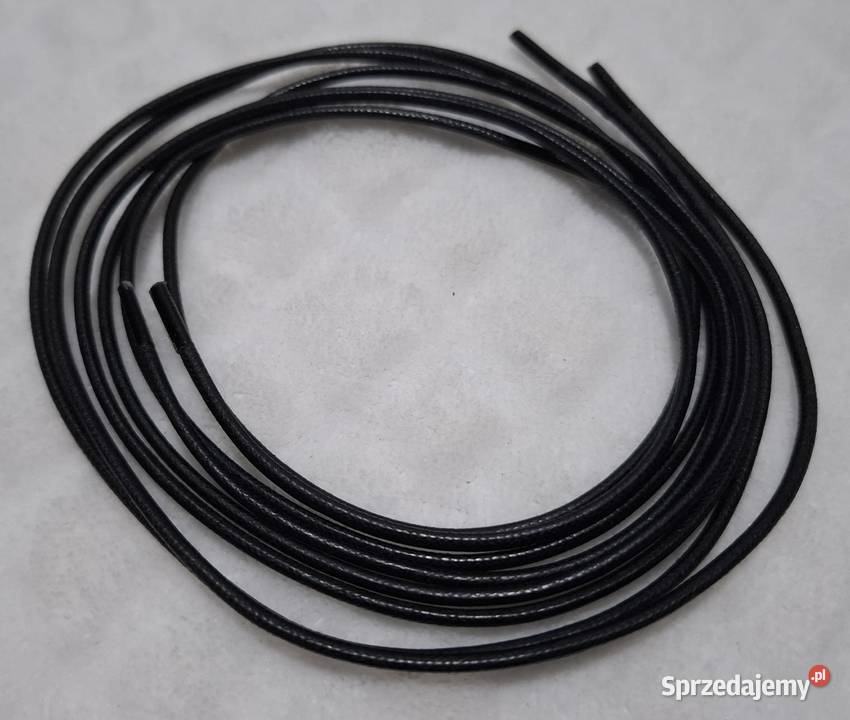 Sznurówki 101 okrągłe woskowane 2mm czarne Czeladź