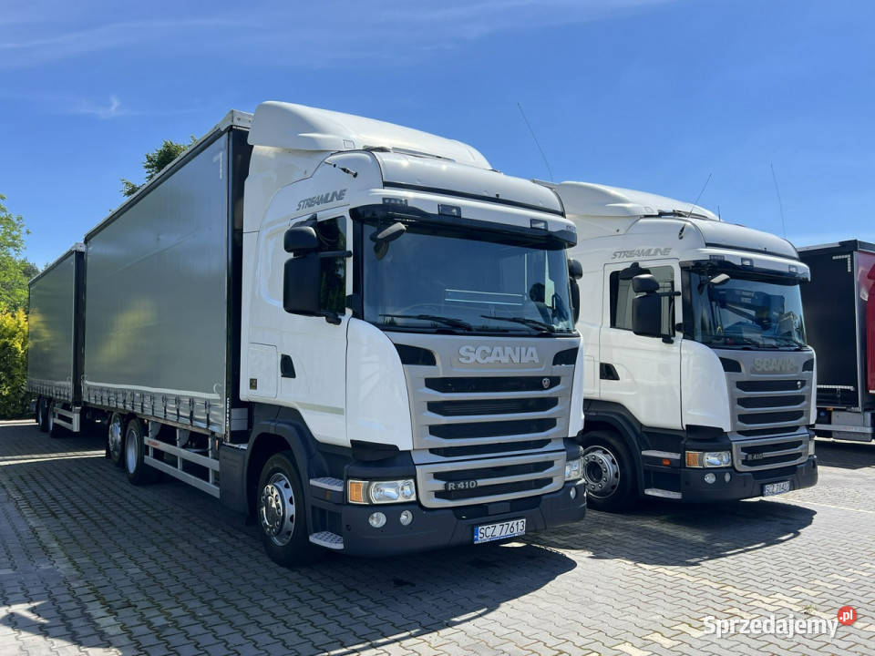 Scania R410 bez EGR Zabudowy Wecon 120m Dach elektryczne szyby Motoryzacja Widełki