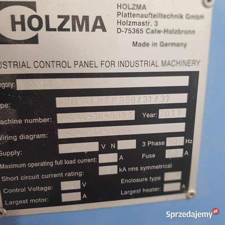 Piła panelowa HOLZMA HPP 350 Gołańcz