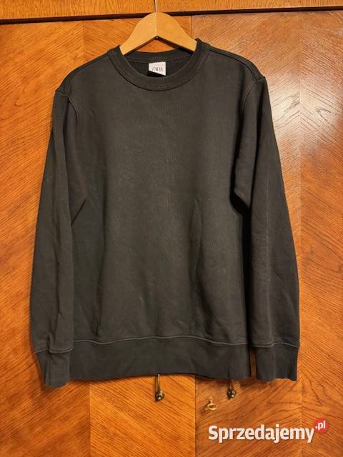 Bluza męska Zara S czarna z bawełny 100 casual