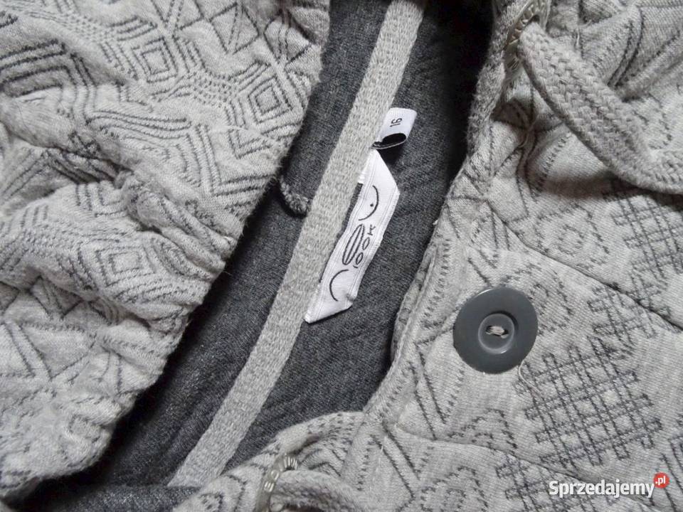 Look Bluza Kamizelka Szara Wzorek Ciepła 42 44 szary/srebrny Nowy Sącz