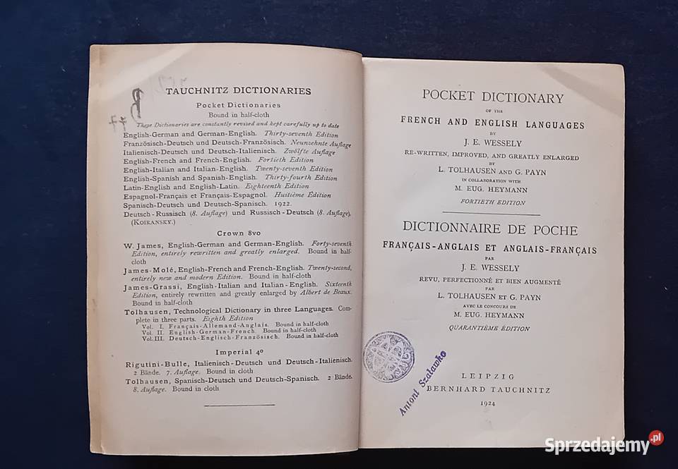 Dictionary of The French Anglish Languages Koźminek