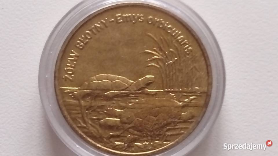 Moneta 2 2002 r Żółw błotnySeria Zwierzęta Mosina