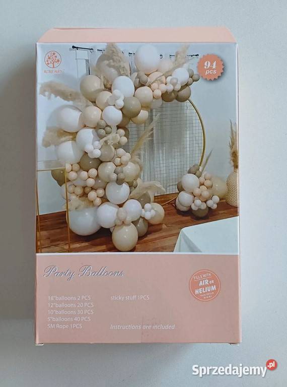 balonowa dekoracja balony latte boho beż beżowa Warszawa sprzedam