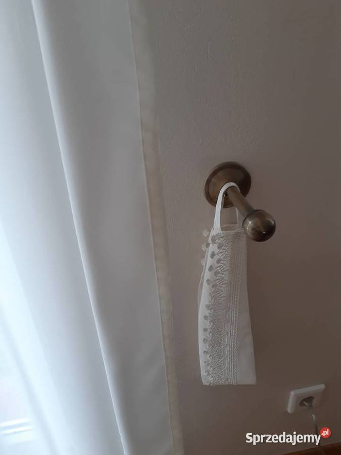 Karnisz podwójny Mosiądz antyczny Wystrój okien lubelskie Cyców