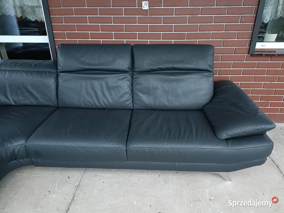 Sprzedam narożnik ze skóry Komplety wypoczynkowe Konin