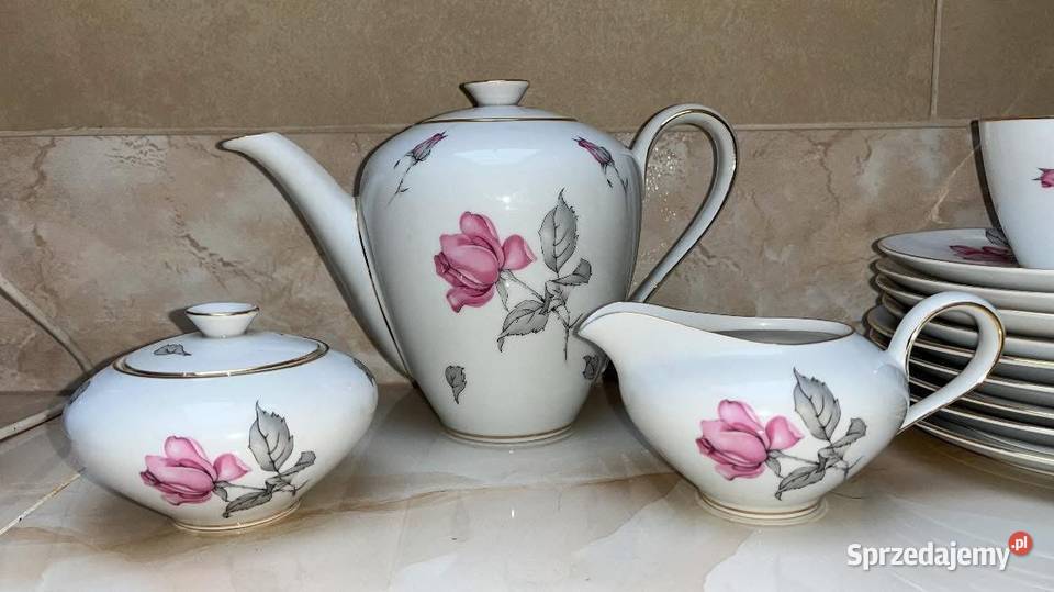 Serwis do małej kawy KPM Krister Germany 1952 Porcelana i szkło Gdańsk