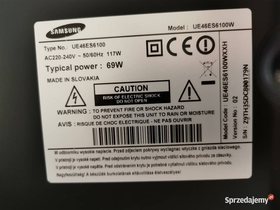 Telewizor samsung 46 Telewizory Mokrsko Rządowe
