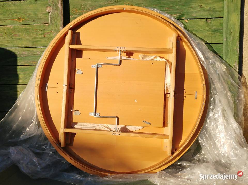 Stół okrągły rozsuwany drewniany Dom i Ogród Wrocław