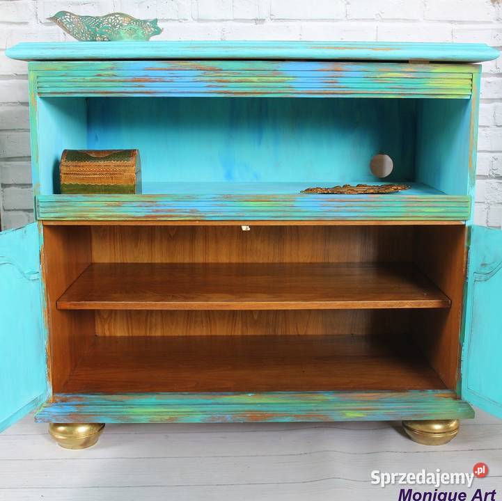 Szafka RTV turkusowa boho oryginalna Jelcz-Laskowice sprzedam