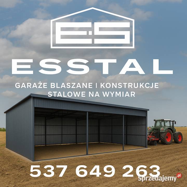 Garaż Blaszany OTWARTY HALA MA MASZYNY Magazyn 40m2 Zgierz