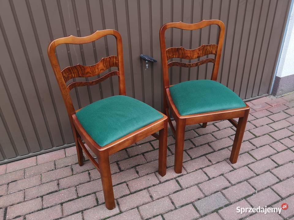 Krzesła ARTDECO Stare Antyk Komplet 2 Sztuki wielkopolskie Swarzędz