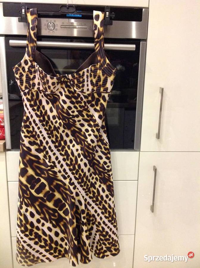 Sukienka Panterka Satynowa Roberto Cavalii 3840 Nowa Sól