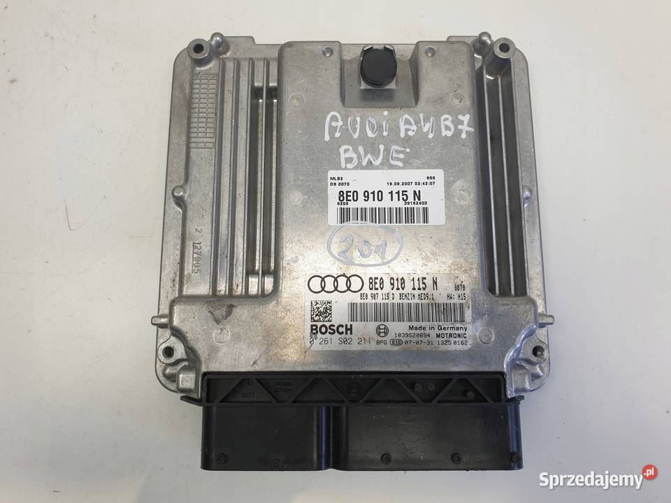 Audi A4 B7 20 TFSI STEROWNIK SILNIKA 8E0910115N Części samochodowe Chełm sprzedam