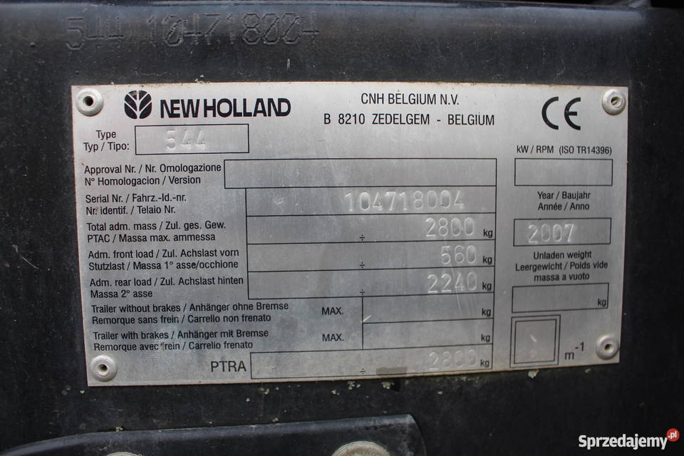 Holland BR 560A 2007 Prasa Szeroki podbieracz podlaskie Sokoły sprzedam