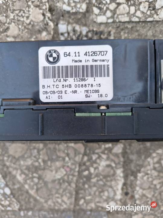 Panel nawiewu climatronic BMW E46 4126707