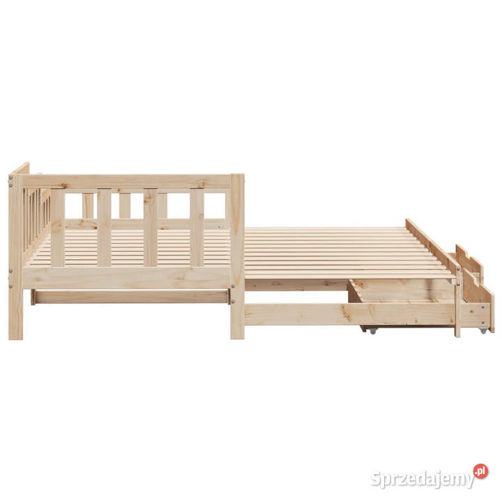 Sofa rozsuwana z szufladami bez materaca 80x200