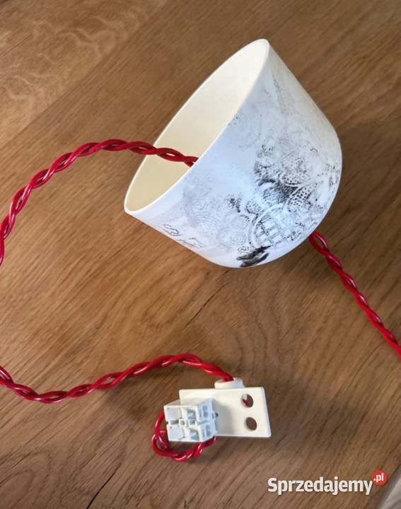 Industrialna Lampa wisząca z gazetowym wzorem Lampy wiszące